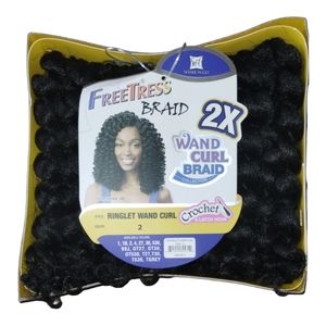 2 Packs Freetress 2X Ringlet Wand Curl Crochet Braiding Hair Color #2